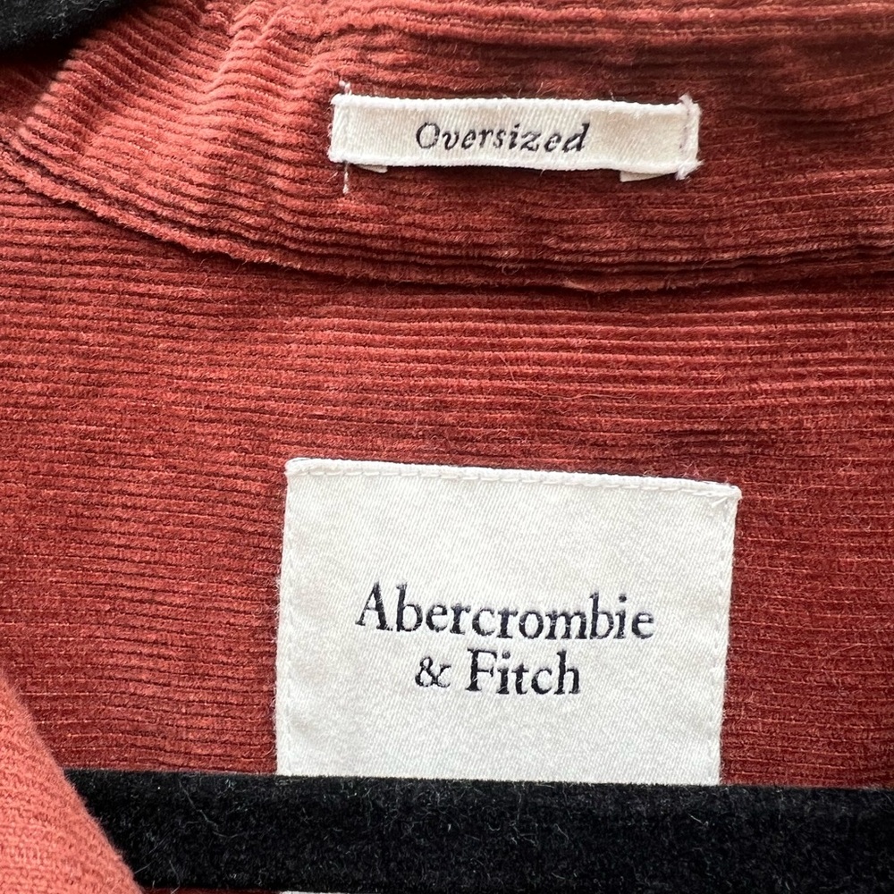 Abercrombie & Fitch Brown Corduroy Button Down Shirt Large - Picture 3 of 4